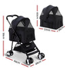 i.Pet Pet Stroller Dog Carrier Foldable Pram 3 IN 1 Middle Size Black Deals499