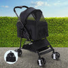 i.Pet Pet Stroller Dog Carrier Foldable Pram 3 IN 1 Middle Size Black Deals499