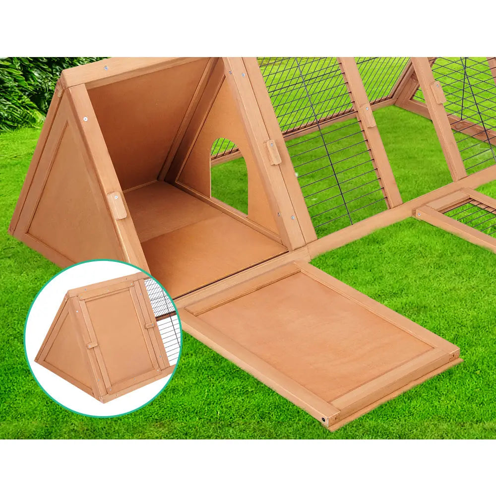 i.Pet Rabbit Hutch Wooden Chicken Coop Pet Hutch 119cm x 51cm x 44cm Deals499