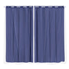 2x Blockout Curtains Panels 3 Layers with Gauze Room Darkening 180x230cm Navy Deals499