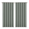 2x Blockout Curtains Panels 3 Layers Eyelet Room Darkening 240x230cm Grey Deals499