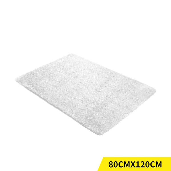 Designer Soft Shag Shaggy Floor Confetti Rug Carpet Home Decor 80x120cm White Deals499