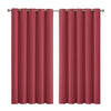 2x Blockout Curtains Panels 3 Layers Eyelet Room Darkening 180x230cm Burgundy Deals499