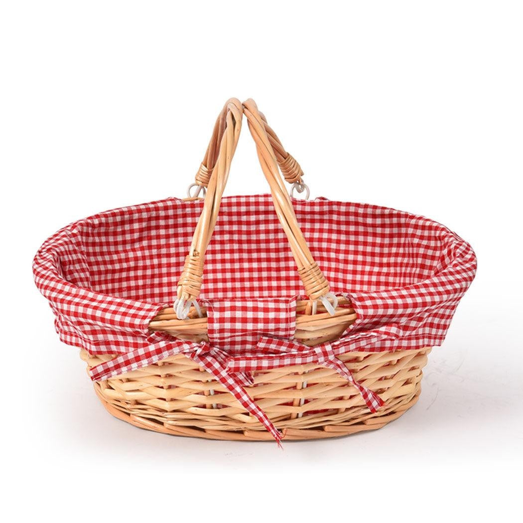 Picnic Basket Wicker Baskets Outdoor Deluxe Gift Storage Person Storage Carry Deals499