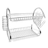 2 Layer Dish Drainer Cutlery Holder Rack Drip Storage Stainless Steel Dish Rack Deals499