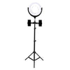 LED Ring Light with Tripod Stand Phone Holder Dimmable Studio Lamp Makeup Mirror Black Deals499