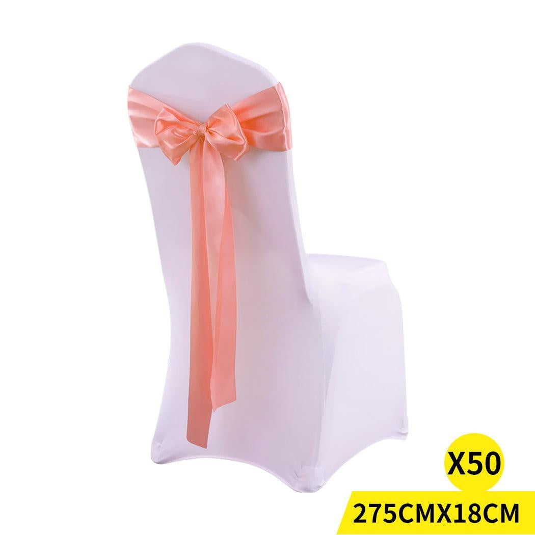 50x Satin Chair Sashes Cloth Cover Wedding Party Event Decoration Table Runner Deals499