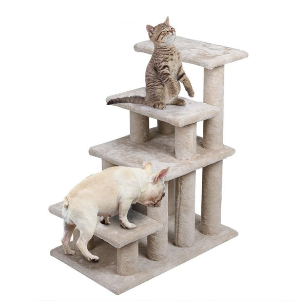 Cat Tree Beastie Scratching Post Pet Scratcher Condo Tower Scratcher Dog Climbing Cream Deals499