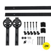 2M Antique Classic Style Single Sliding Barn Door Hardware Track Roller Kit Deals499