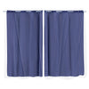 2x Blockout Curtains Panels 3 Layers with Gauze Room Darkening 140x230cm Navy Deals499