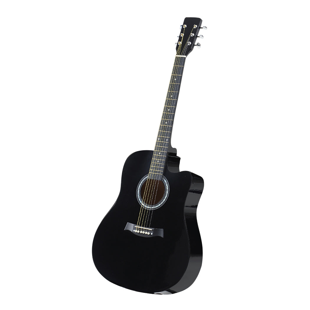 BoPeep 38 Inch Wooden Folk Acoustic Guitar Classical Cutaway Steel String w/ Bag Deals499