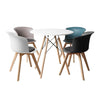 Office Meeting Table Chair Set 4 PU Leather Seat Dining Tables Chair Round Desk Type 4 Deals499