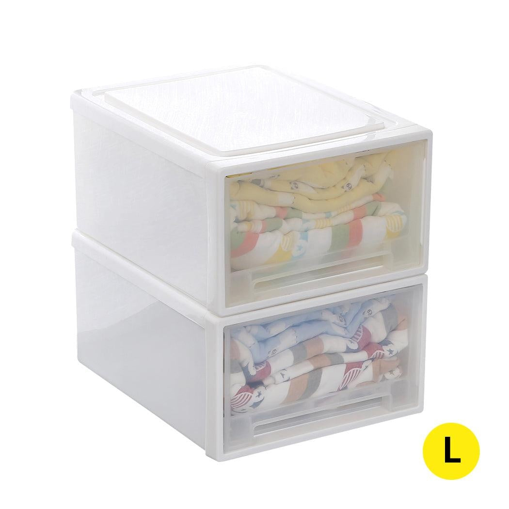 Storage  Drawers Set Cabinet Tools Organiser Box Chest Drawer Plastic Stackable L Deals499