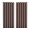 2x Blockout Curtains Panels 3 Layers Eyelet Room Darkening 240x230cm Taupe Deals499