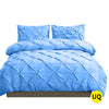 DreamZ Diamond Pintuck Duvet Cover and Pillow Case Set in UQ Size in Navy Colour Deals499