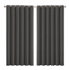 2x Blockout Curtains Panels 3 Layers Eyelet Room Darkening 240x230cm Charcoal Deals499