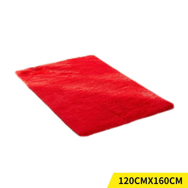 Designer Soft Shag Shaggy Floor Confetti Rug Carpet Home Decor 120x160cm Red Deals499