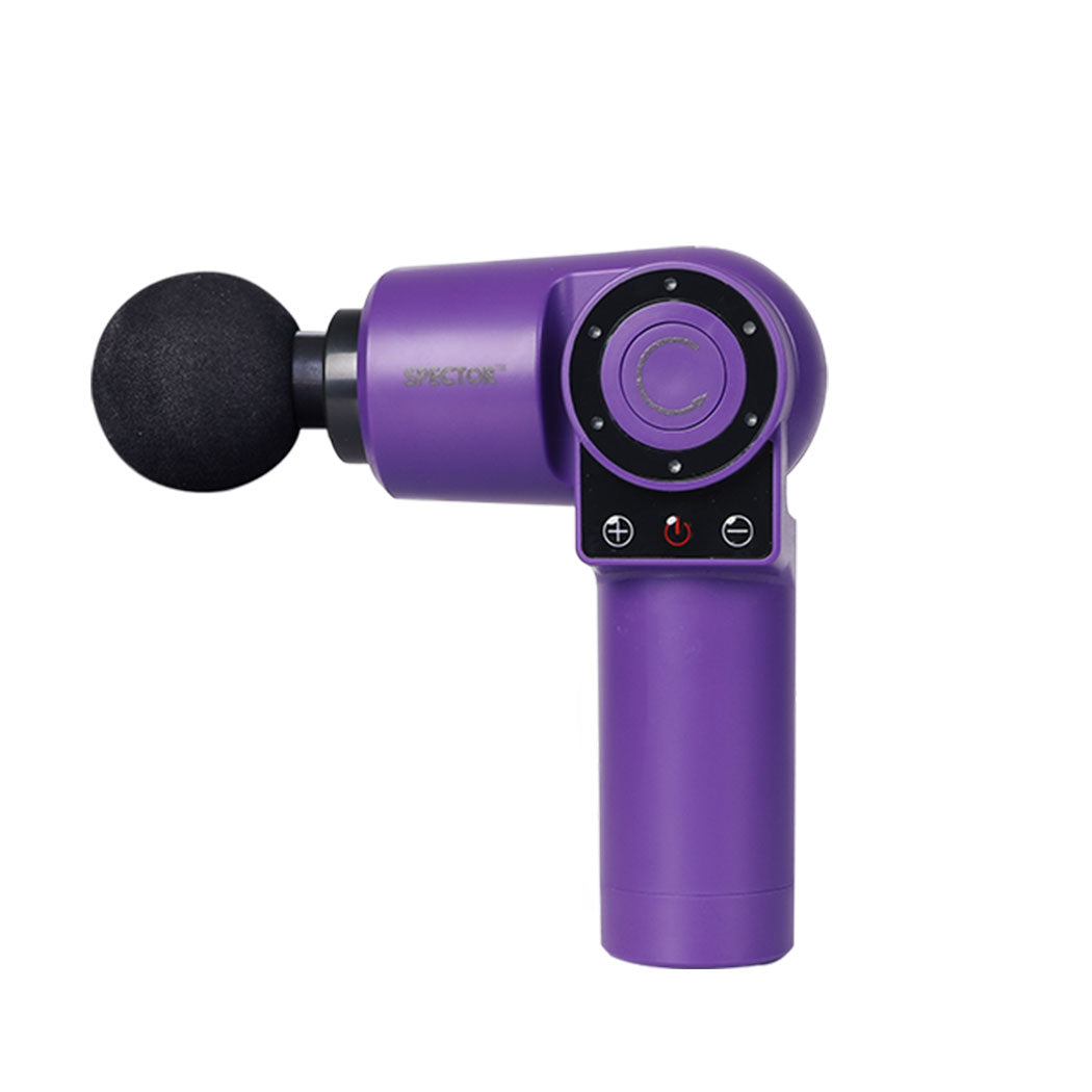 Spector Massage Gun 90°Rotatable Pocket Massager Tissue Muscle Percussion Purple Deals499