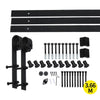 3.66M Antique Classic Style Double Sliding Barn Door Hardware Track Roller Kit Deals499