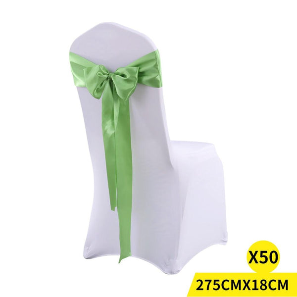 50x Satin Chair Sashes Cloth Cover Wedding Party Event Decoration Table Runner Deals499