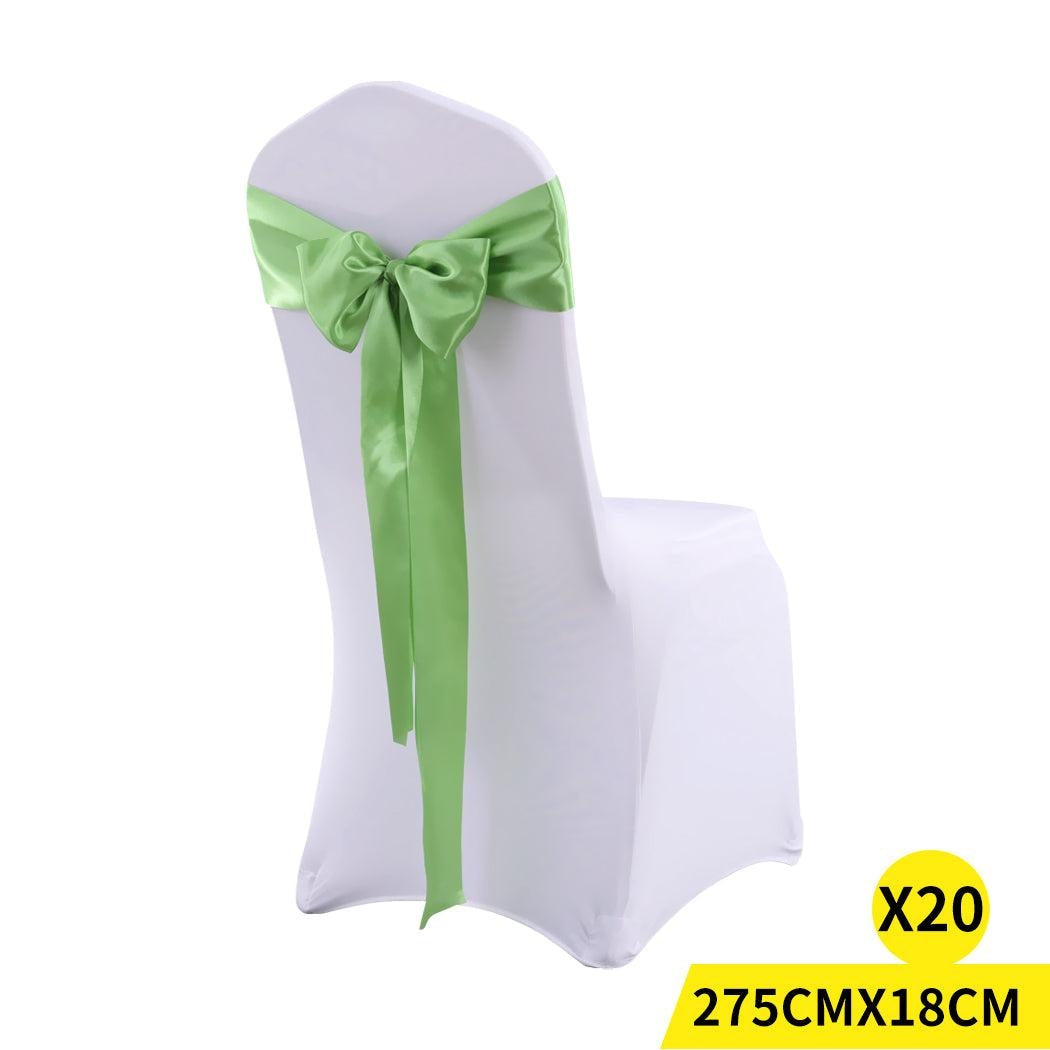 20x Satin Chair Sashes Cloth Cover Wedding Party Event Decoration Table Runner Deals499