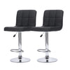 2x Bar Stools Stool Kitchen Chairs Swivel PU Leather Metal Industrial Black Deals499