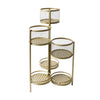 6 Tier Plant Stand Swivel Outdoor Indoor Metal Stands Flower Shelf Gold Garden Deals499