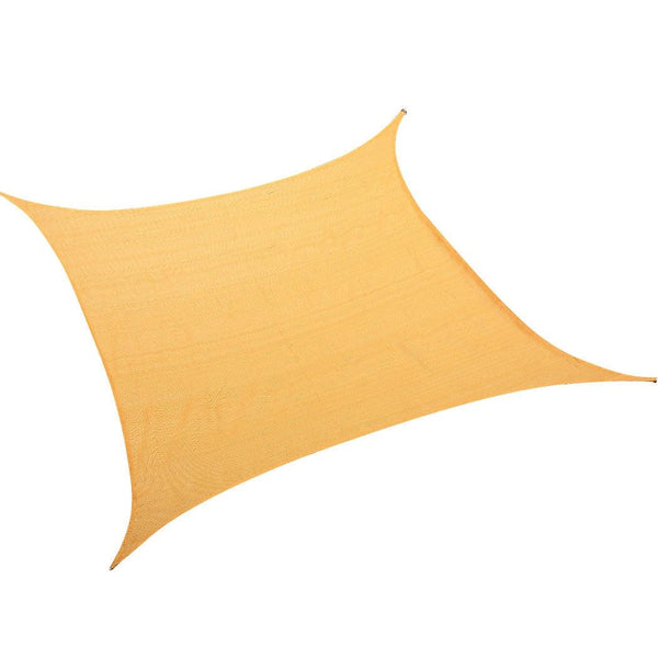 Sun Shade Sail Cloth Canopy ShadeCloth Outdoor Awning Cover Square Beige 5Mx5M Deals499