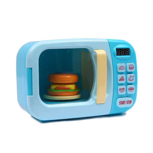 32x Kids Kitchen Play Set Electric Microwave Oven Pretend Play Toys Cooking Blue Deals499