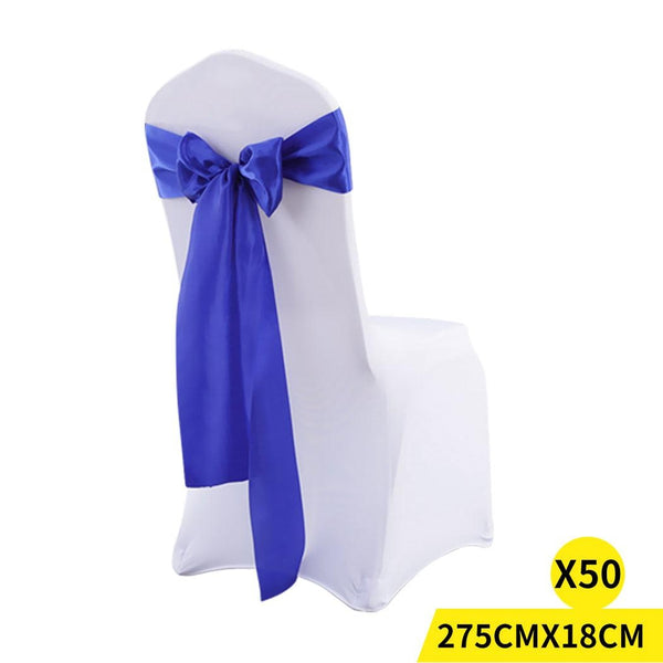 50x Satin Chair Sashes Cloth Cover Wedding Party Event Decoration Table Runner Deals499