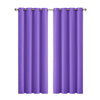 2x Blockout Curtains Panels 3 Layers Eyelet Room Darkening 140x230cm Purple Deals499