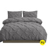 DreamZ Diamond Pintuck Duvet Cover Pillow Case Set in Full Size in Charcoal Deals499