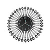 Wall Clock Silent Large Home Office Decor Round Luxury Modern Battery Black Deals499