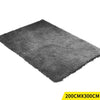 Soft Anti Slip Rectangle Plush Shaggy Floor Rug Carpet in Charcoal 200x300cm Deals499