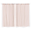 2x Blockout Curtains Panels 3 Layers with Gauze Room Darkening 140x244cm Rose Deals499