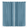 2x Blockout Curtains Panels 3 Layers with Gauze Darkening 240x213cm Turquoise Deals499