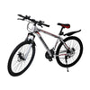 29'' Mountain Bicycle White Racing Bike 21 Speed Dual Disc Brake Carbon Steel Deals499