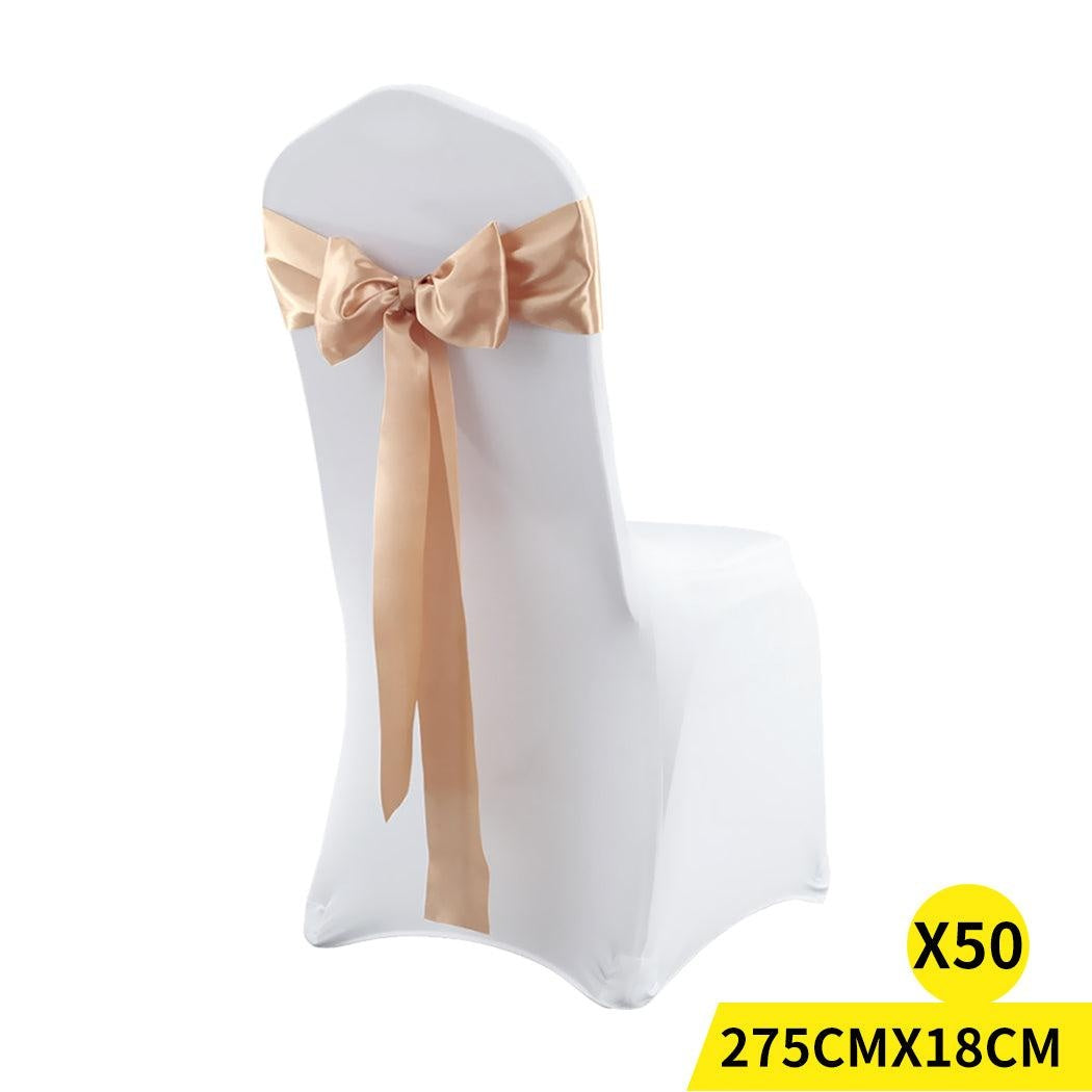 50x Satin Chair Sashes Cloth Cover Wedding Party Event Decoration Table Runner Deals499