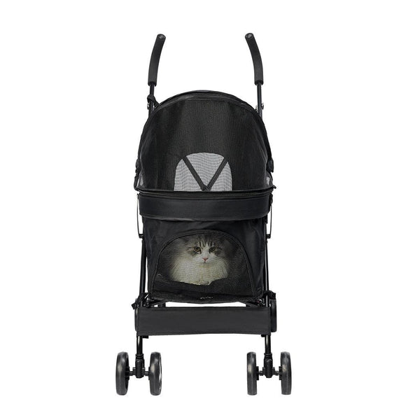 Pet Stroller Dog Cat Pram Foldable Carrier 4 Wheels Large Travel Pushchair Black Deals499