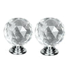 40mm 10Pack Clear Crystal Glass Door Pull Knobs Knob Drawer Handle Cabinet +Screw Deals499