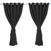 2x Blockout Curtains Panels 3 Layers with Gauze Room Darkening 240x230cm Black Deals499