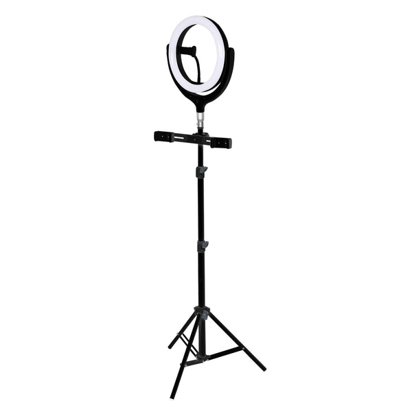 12'' LED Ring Light with Tripod Stand Phone Holder Dimmable Selfie Studio Lamp Black Deals499