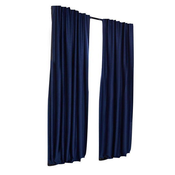 2X Blockout Curtains Curtain Blackout Bedroom 132cm x 213cm Navy Deals499