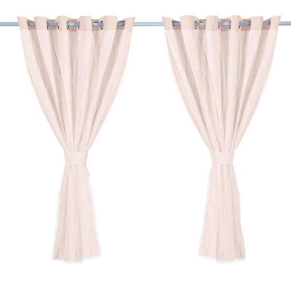 2x Blockout Curtains Panels 3 Layers with Gauze Room Darkening 240x213cm Rose Deals499