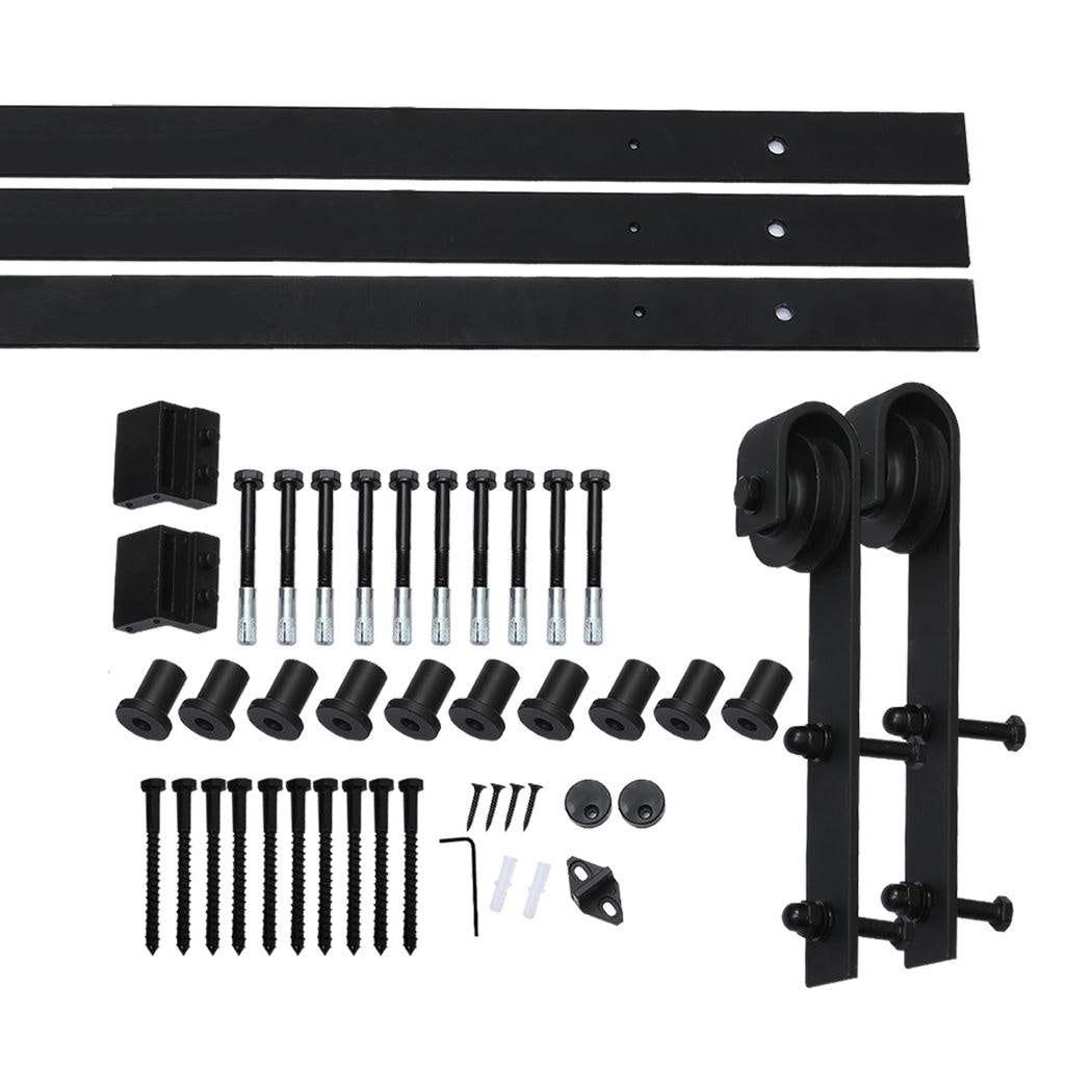 3.66M Antique Classic Style Single Sliding Barn Door Hardware Track Roller Kit Deals499