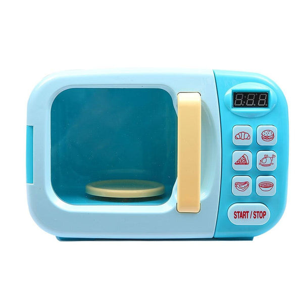 32x Kids Kitchen Play Set Electric Microwave Oven Pretend Play Toys Cooking Blue Deals499