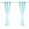 2x Blockout Curtains Panels 3 Layers with Gauze Room Darkening 140x230cm Aqua Deals499