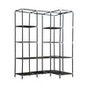 Levede Portable Clothes Closet Wardrobe Space Saver Storage Cabinet Black Deals499