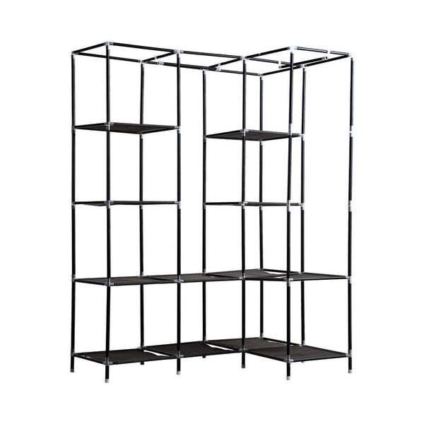 Levede Portable Clothes Closet Wardrobe Space Saver Storage Cabinet Black Deals499