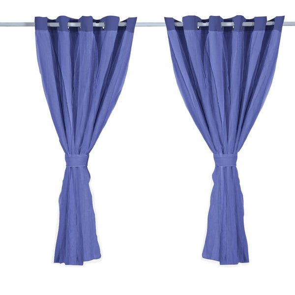 2x Blockout Curtains Panels 3 Layers with Gauze Room Darkening 180x213cm Navy Deals499